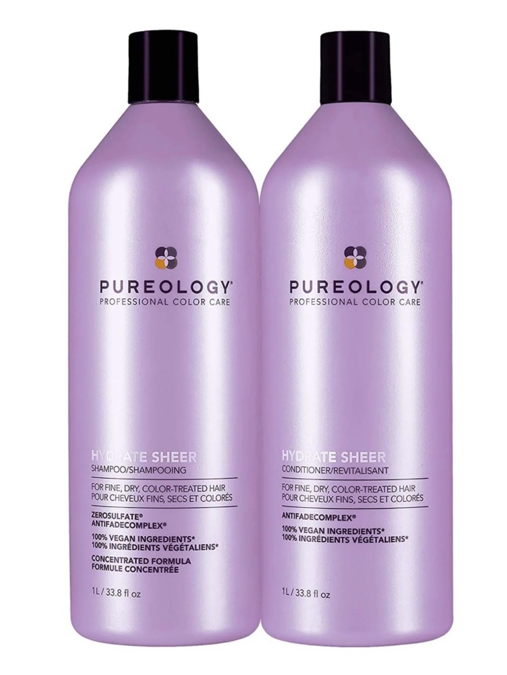 Pureology Hydrate Sheer Duo - Lavender Purple Bottles LARGE